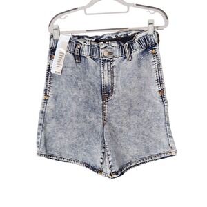 S.O.N.G Shorts 1 25 Y2K Baggy 80s Acid‎ Wash Denim Pocket Stretch retro